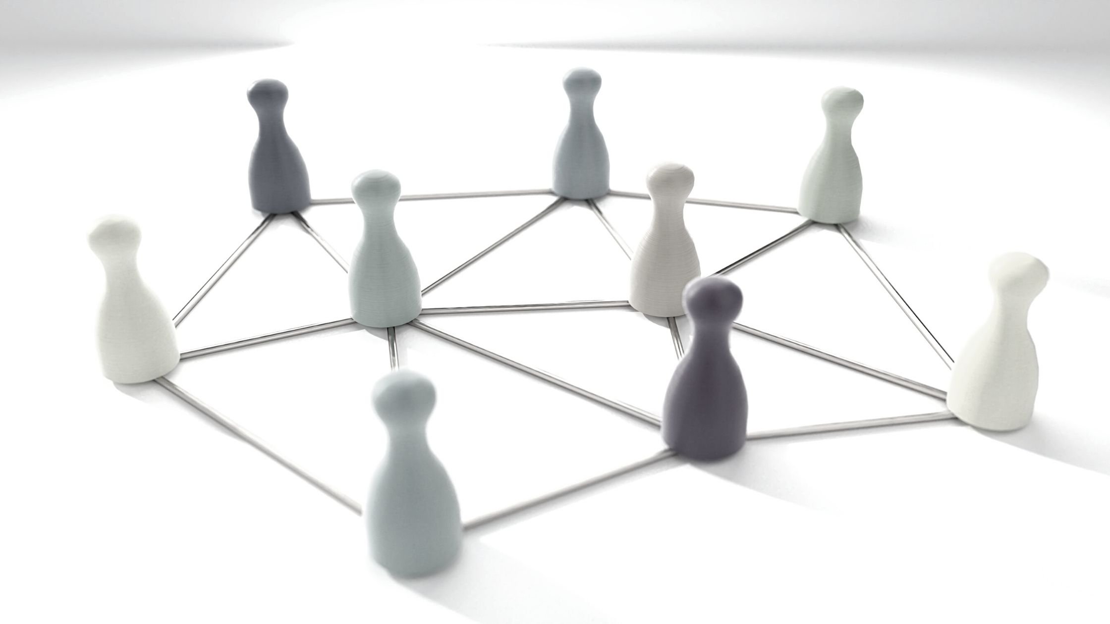 company network with game pieces